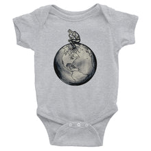 Load image into Gallery viewer, Twisted City Global Kids “man on top of the world” Infant Bodysuit