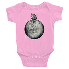 Load image into Gallery viewer, Twisted City Global Kids “man on top of the world” Infant Bodysuit