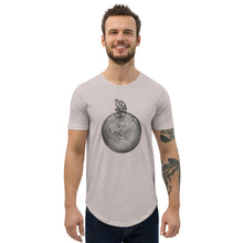 Load image into Gallery viewer, Twisted City Global “Man on top of world” Curved Hem T-Shirt