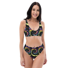 Load image into Gallery viewer, LCA 'Black Tie Dye Groovy I' High-Waisted Bikini