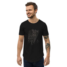 Load image into Gallery viewer, Twisted City Global Signature "Dueling Trains" Men's Curved Hem T-Shirt