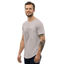 Load image into Gallery viewer, Twisted City Global Signature "Dueling Trains" Men's Curved Hem T-Shirt