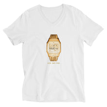 Load image into Gallery viewer, LCAxTCG 'Hard Times Pass' Gold Casio V neck. Special TCG Sketch Edition.