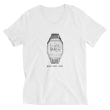 Load image into Gallery viewer, LCAxTCG 'Hard Times Pass' White Casio Black V neck. Special TCG Sketch Edition.